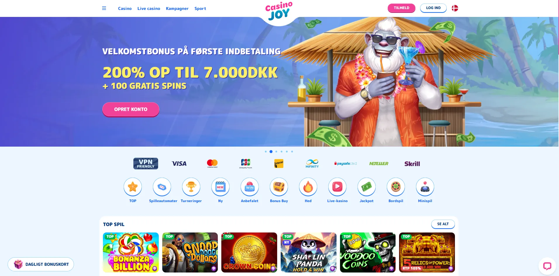 Bonusser på udenlandske casinoer